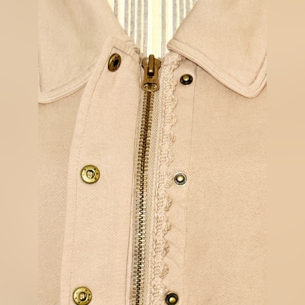 Free People Oversized Snap Front Shacket Jacket NWT Small Dusted Cocoa size S - Picture 13 of 16